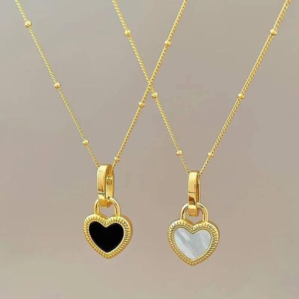 Double-Sided Heart Stainless Steel Necklace