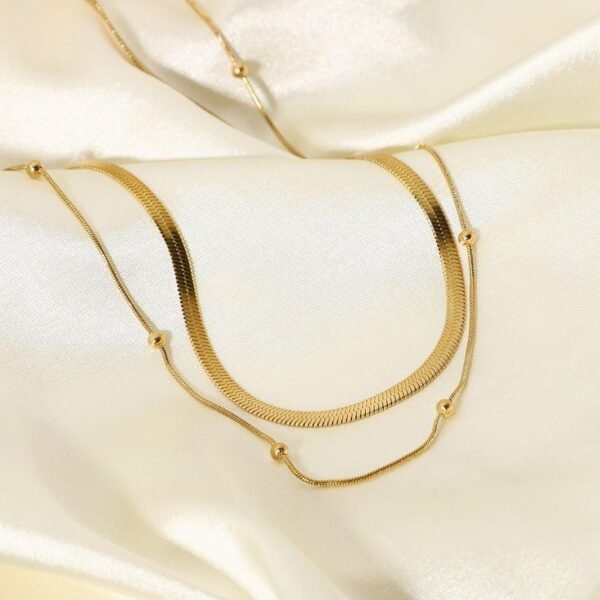 Stainless Steel Oval Charm Lariat