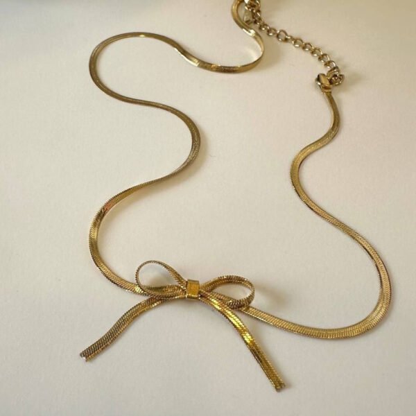 Stainless Steel Bow necklace